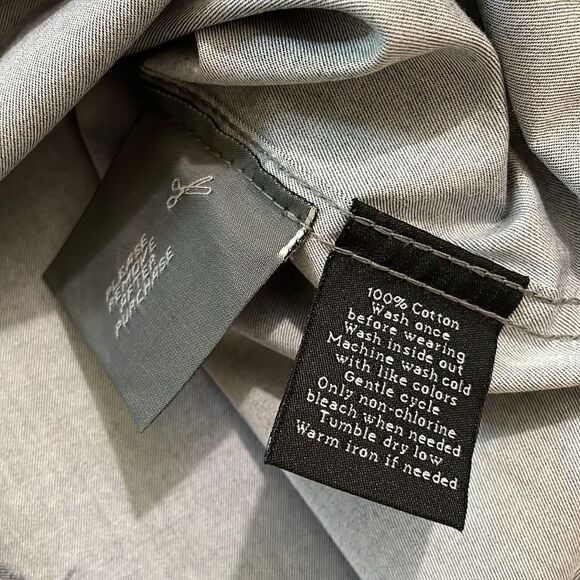 Blue colorblock long sleeve shirt - Picture 7 of 7